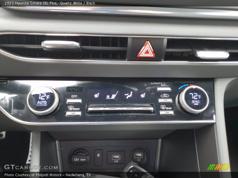 Quartz White / Black 2021 Hyundai Sonata SEL Plus