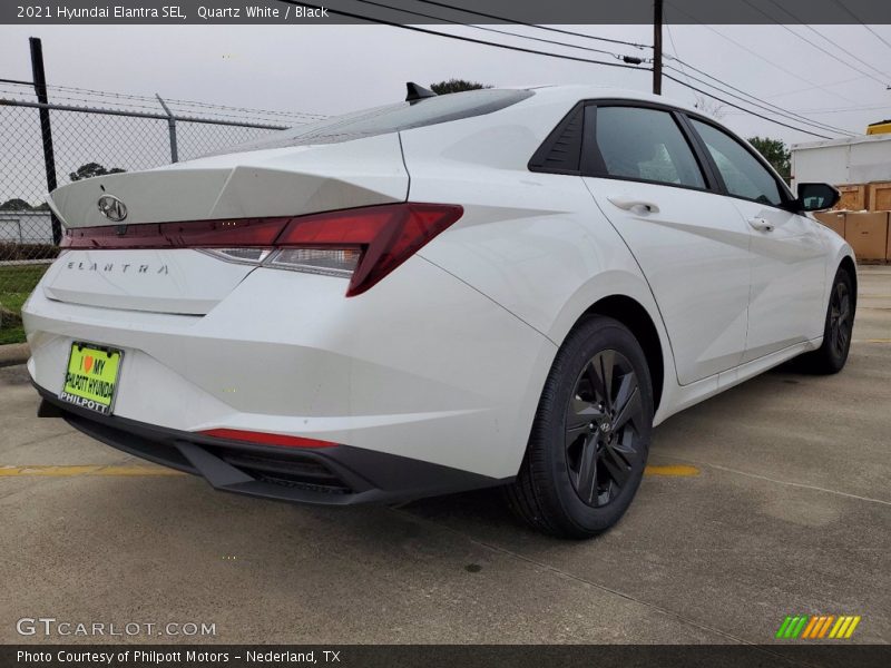 Quartz White / Black 2021 Hyundai Elantra SEL