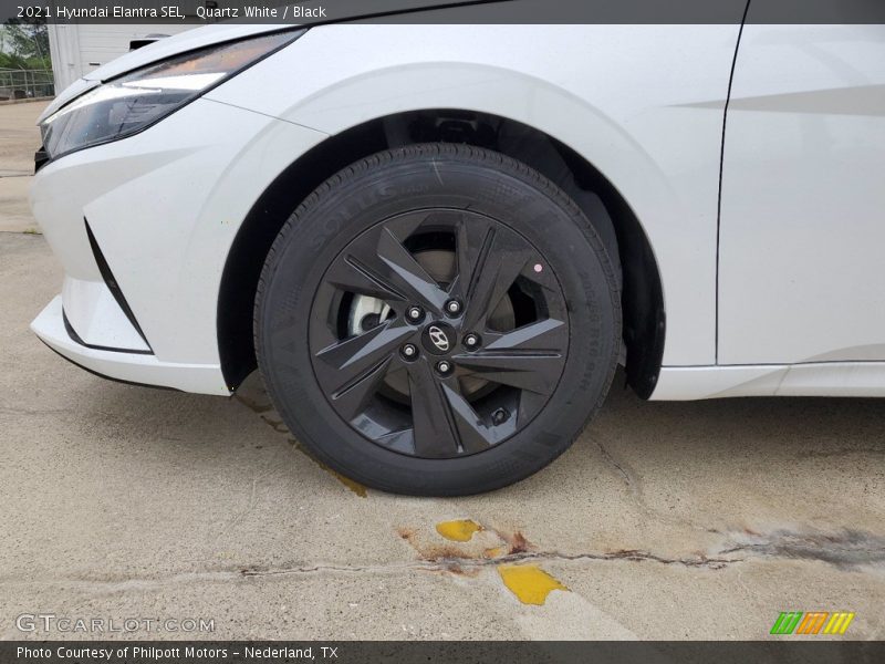 Quartz White / Black 2021 Hyundai Elantra SEL