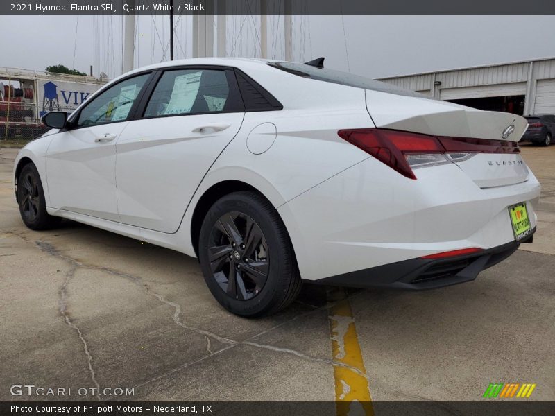 Quartz White / Black 2021 Hyundai Elantra SEL