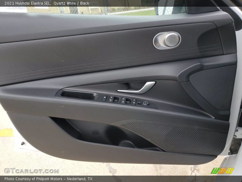 Quartz White / Black 2021 Hyundai Elantra SEL