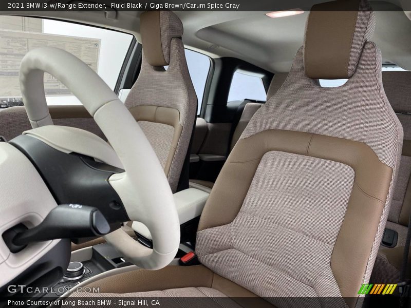 Fluid Black / Giga Brown/Carum Spice Gray 2021 BMW i3 w/Range Extender