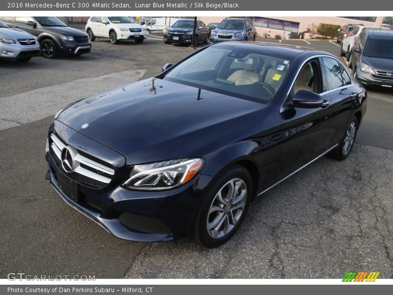 Lunar Blue Metallic / Silk Beige/Black 2016 Mercedes-Benz C 300 4Matic Sedan