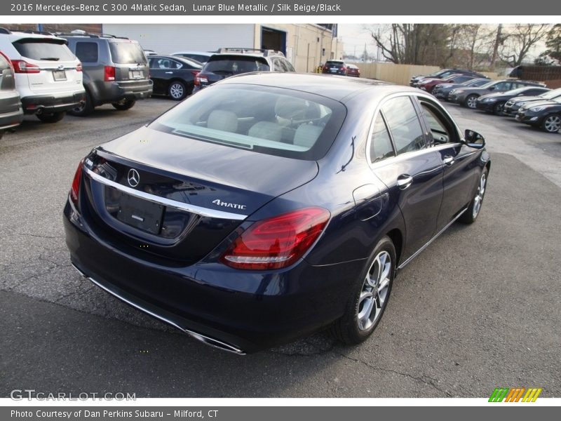Lunar Blue Metallic / Silk Beige/Black 2016 Mercedes-Benz C 300 4Matic Sedan