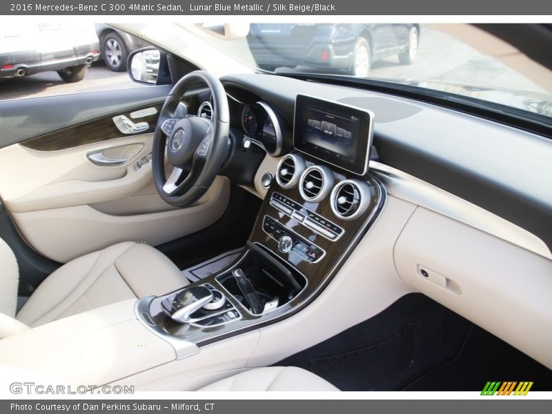 Lunar Blue Metallic / Silk Beige/Black 2016 Mercedes-Benz C 300 4Matic Sedan
