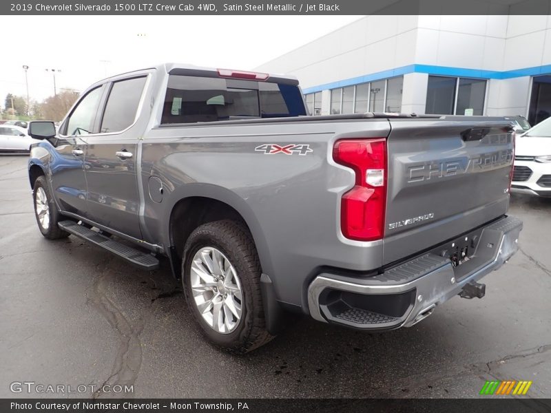 Satin Steel Metallic / Jet Black 2019 Chevrolet Silverado 1500 LTZ Crew Cab 4WD