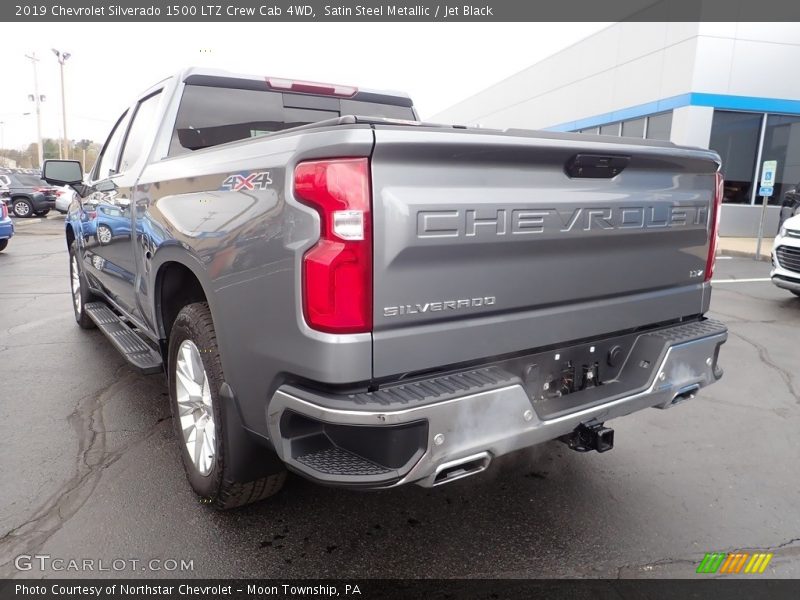 Satin Steel Metallic / Jet Black 2019 Chevrolet Silverado 1500 LTZ Crew Cab 4WD