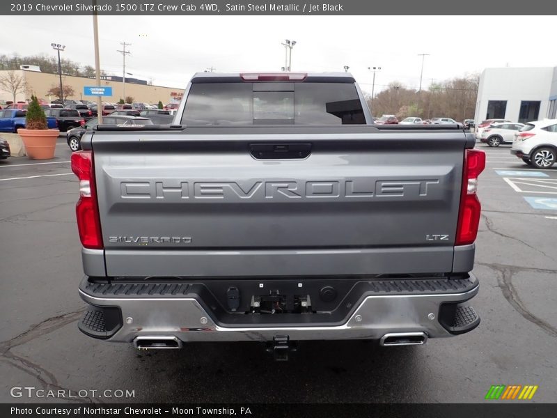 Satin Steel Metallic / Jet Black 2019 Chevrolet Silverado 1500 LTZ Crew Cab 4WD