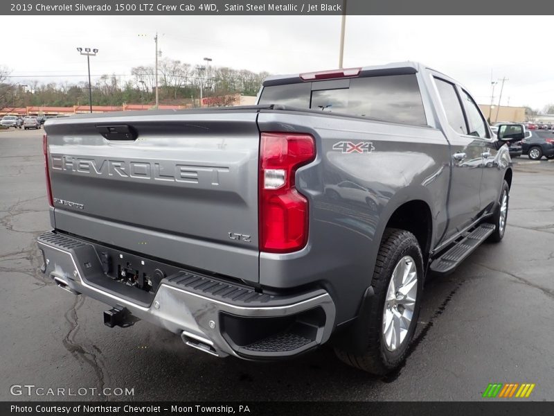 Satin Steel Metallic / Jet Black 2019 Chevrolet Silverado 1500 LTZ Crew Cab 4WD