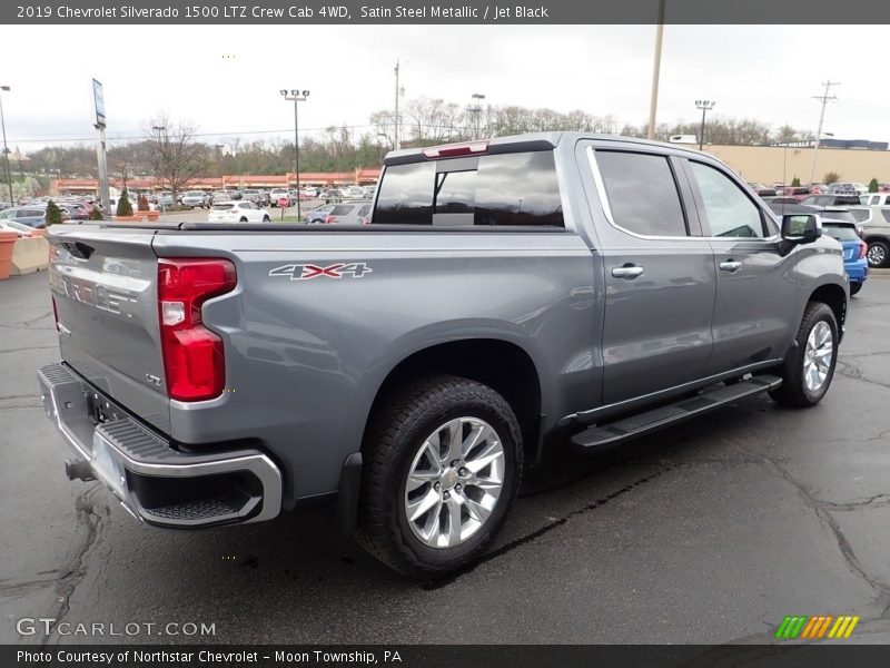 Satin Steel Metallic / Jet Black 2019 Chevrolet Silverado 1500 LTZ Crew Cab 4WD