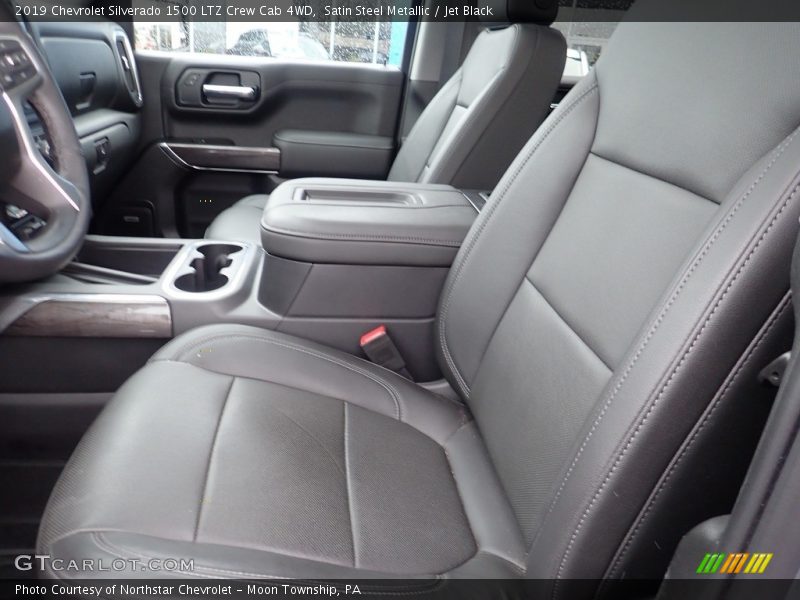 Satin Steel Metallic / Jet Black 2019 Chevrolet Silverado 1500 LTZ Crew Cab 4WD
