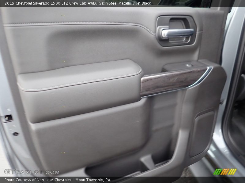 Satin Steel Metallic / Jet Black 2019 Chevrolet Silverado 1500 LTZ Crew Cab 4WD