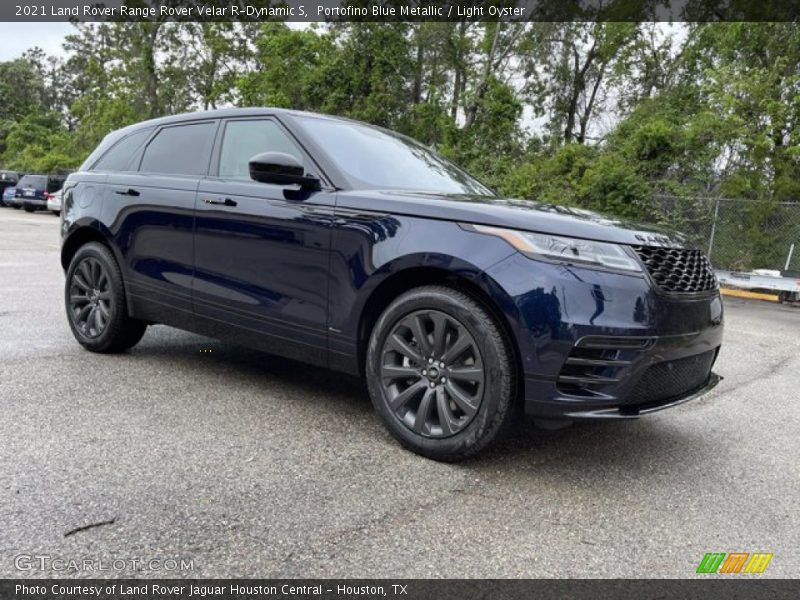 Portofino Blue Metallic / Light Oyster 2021 Land Rover Range Rover Velar R-Dynamic S