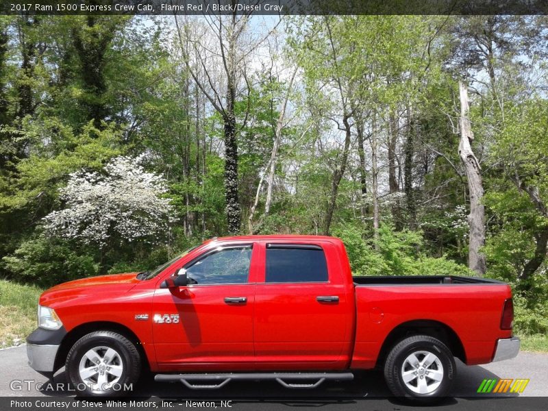 Flame Red / Black/Diesel Gray 2017 Ram 1500 Express Crew Cab