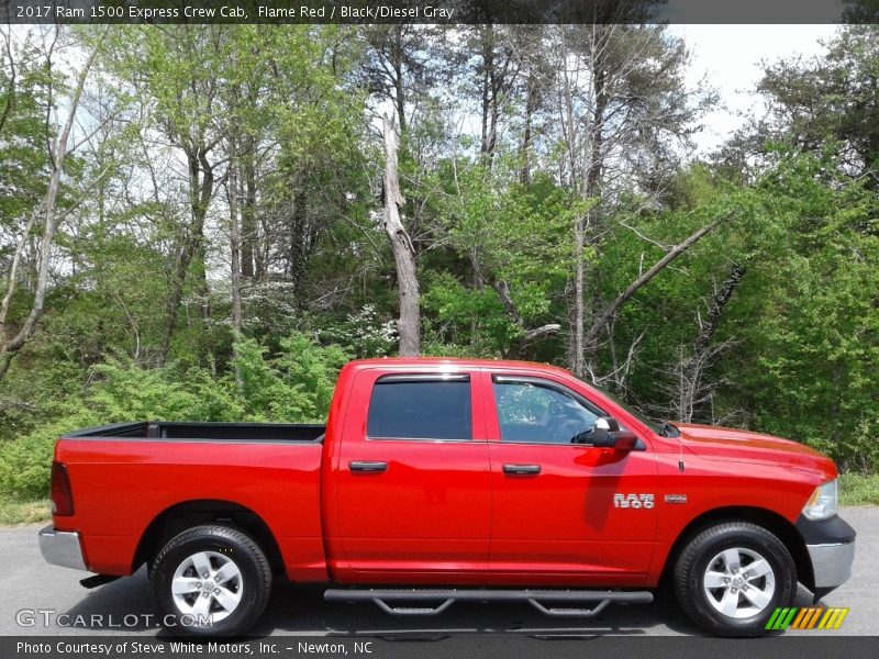 Flame Red / Black/Diesel Gray 2017 Ram 1500 Express Crew Cab