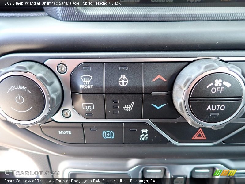 Controls of 2021 Wrangler Unlimited Sahara 4xe Hybrid