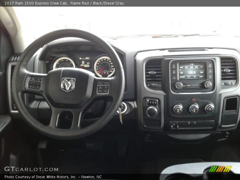 Flame Red / Black/Diesel Gray 2017 Ram 1500 Express Crew Cab