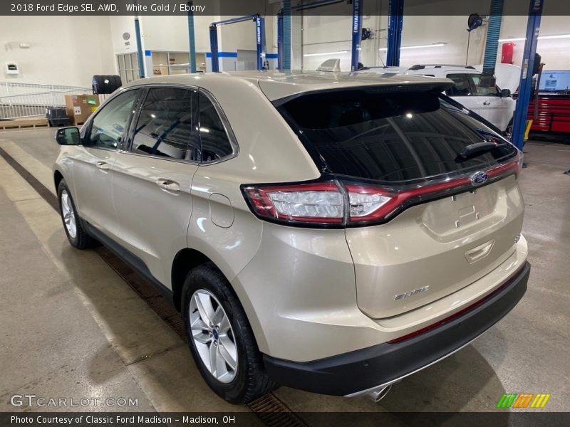 White Gold / Ebony 2018 Ford Edge SEL AWD