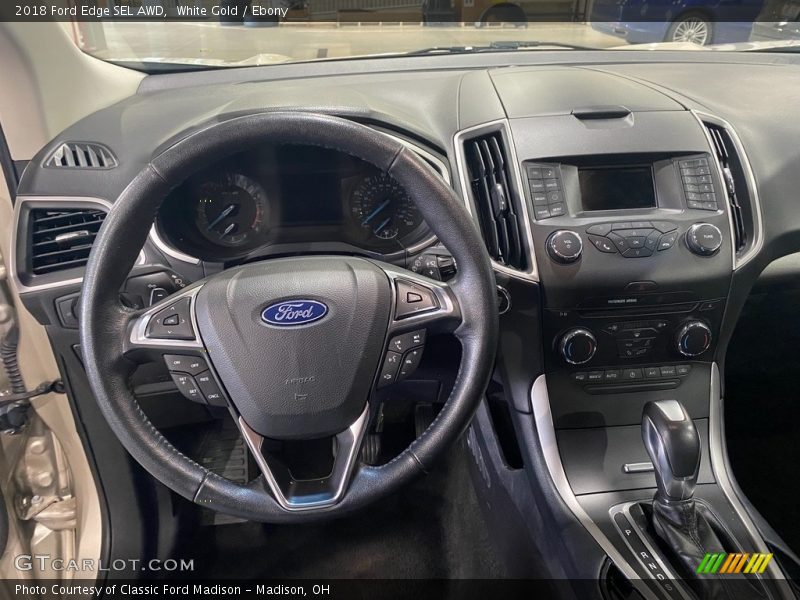 White Gold / Ebony 2018 Ford Edge SEL AWD