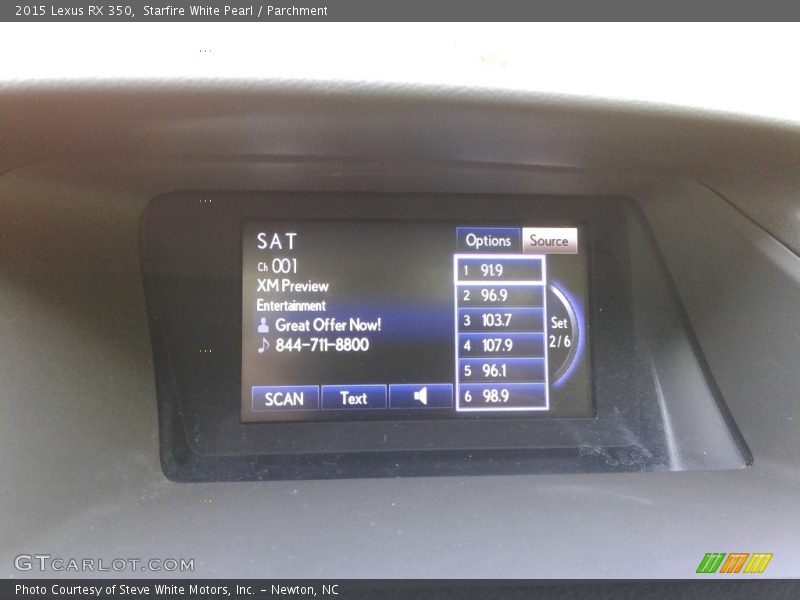 Starfire White Pearl / Parchment 2015 Lexus RX 350