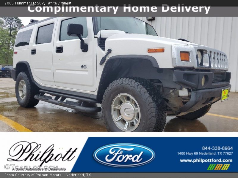 White / Wheat 2005 Hummer H2 SUV