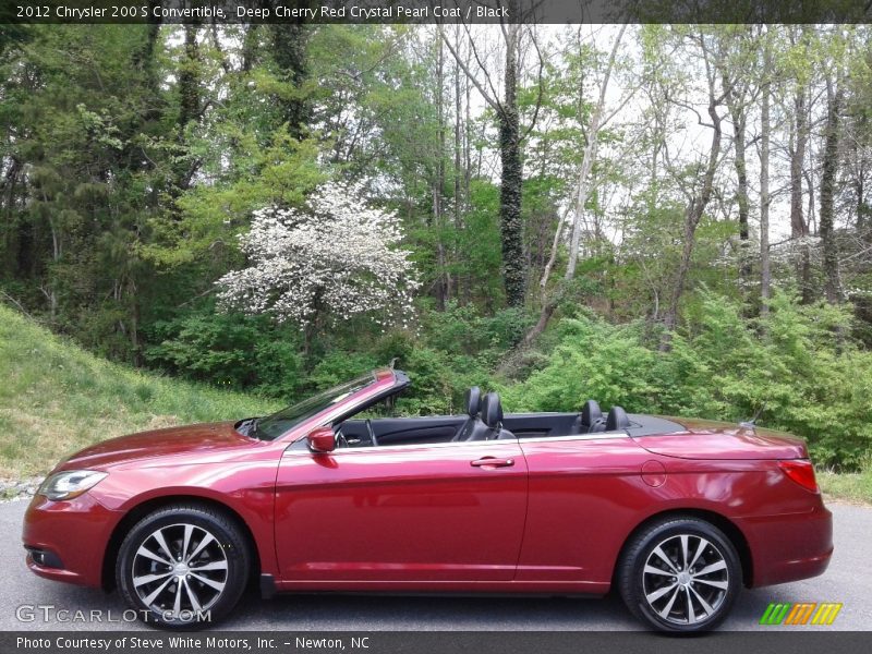 Deep Cherry Red Crystal Pearl Coat / Black 2012 Chrysler 200 S Convertible