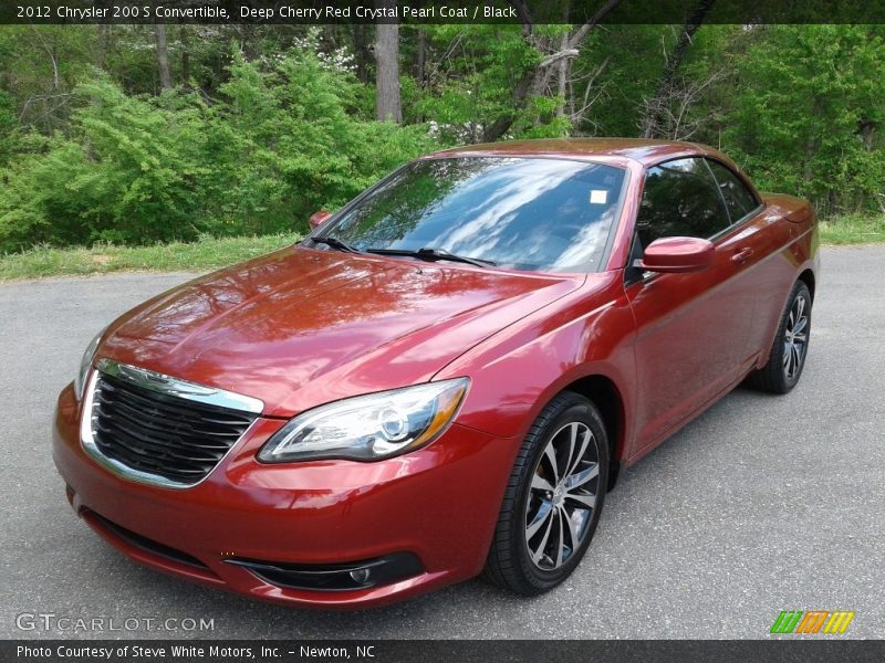 Deep Cherry Red Crystal Pearl Coat / Black 2012 Chrysler 200 S Convertible