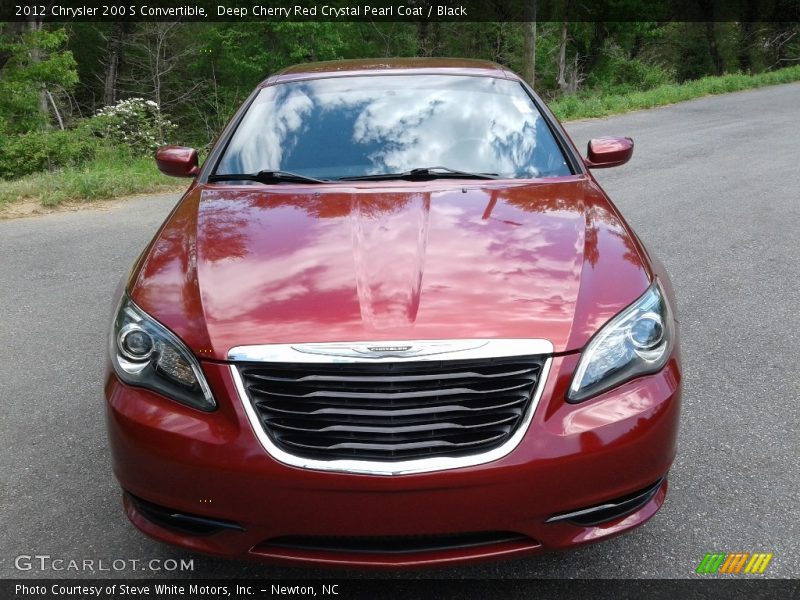 Deep Cherry Red Crystal Pearl Coat / Black 2012 Chrysler 200 S Convertible