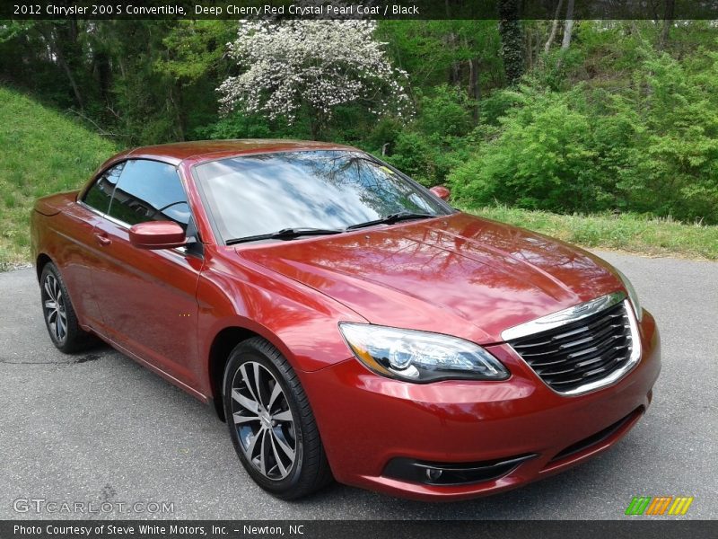 Deep Cherry Red Crystal Pearl Coat / Black 2012 Chrysler 200 S Convertible