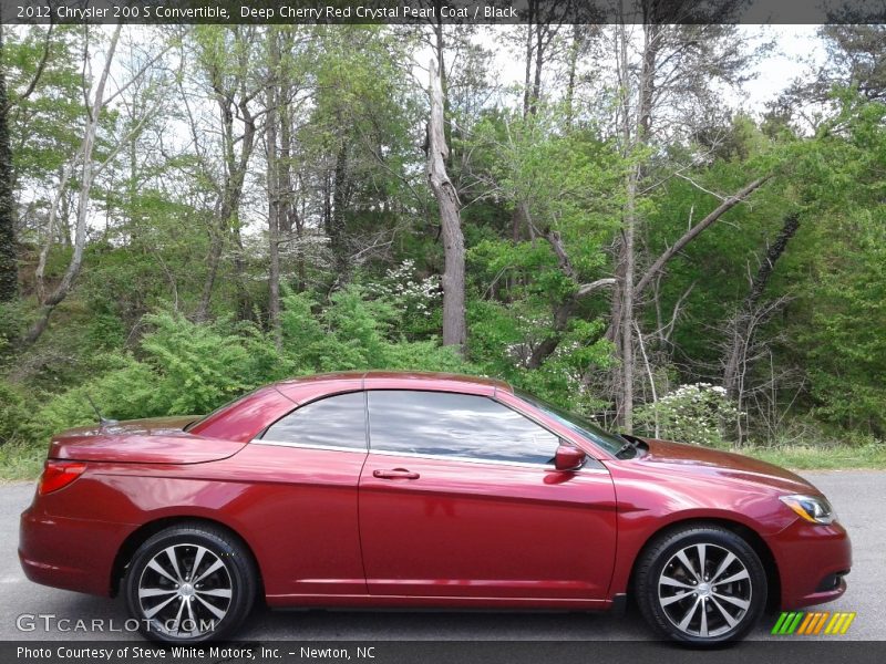 Deep Cherry Red Crystal Pearl Coat / Black 2012 Chrysler 200 S Convertible