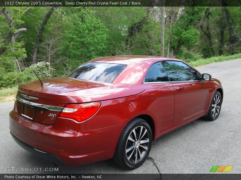Deep Cherry Red Crystal Pearl Coat / Black 2012 Chrysler 200 S Convertible