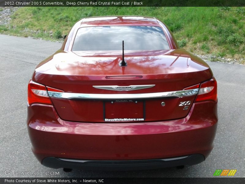 Deep Cherry Red Crystal Pearl Coat / Black 2012 Chrysler 200 S Convertible