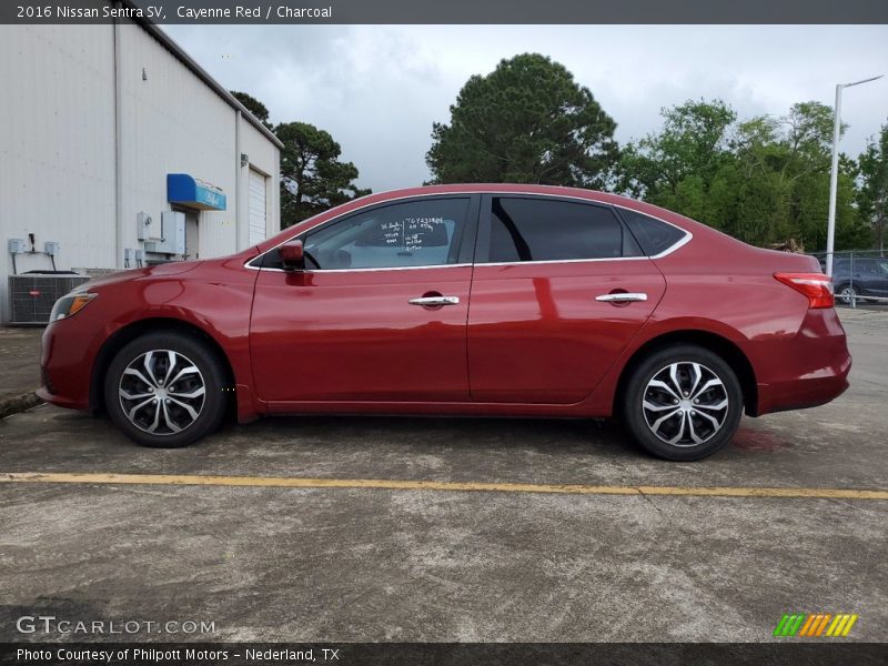  2016 Sentra SV Cayenne Red