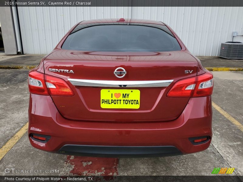 Cayenne Red / Charcoal 2016 Nissan Sentra SV