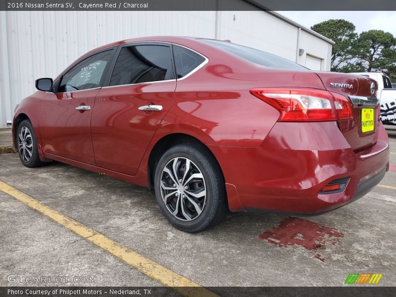 Cayenne Red / Charcoal 2016 Nissan Sentra SV