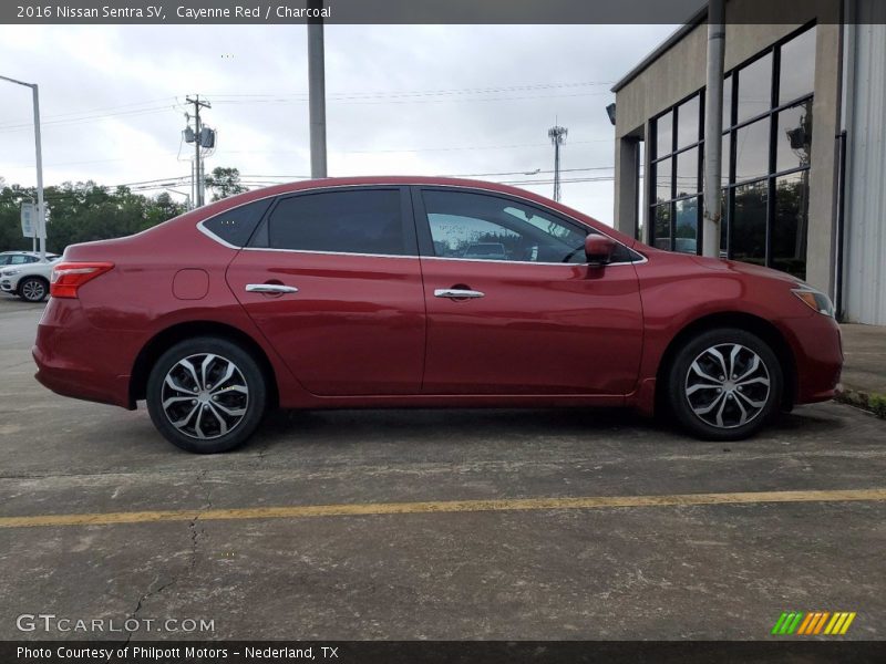 Cayenne Red / Charcoal 2016 Nissan Sentra SV