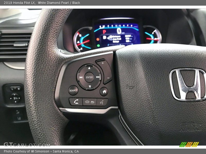 White Diamond Pearl / Black 2019 Honda Pilot LX