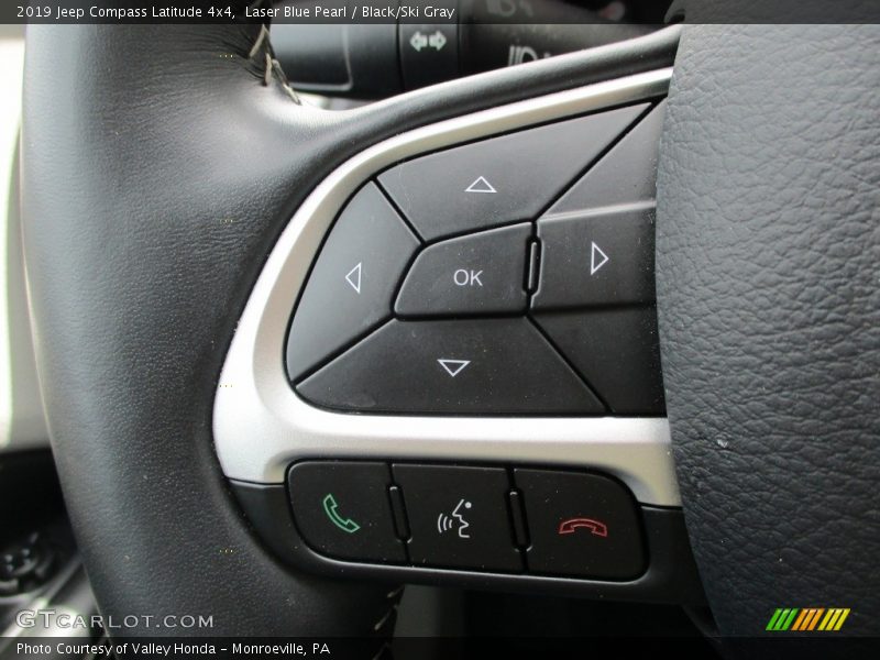 Laser Blue Pearl / Black/Ski Gray 2019 Jeep Compass Latitude 4x4