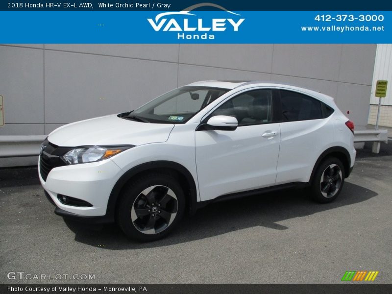 White Orchid Pearl / Gray 2018 Honda HR-V EX-L AWD