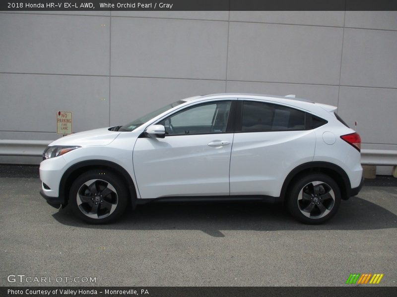 White Orchid Pearl / Gray 2018 Honda HR-V EX-L AWD