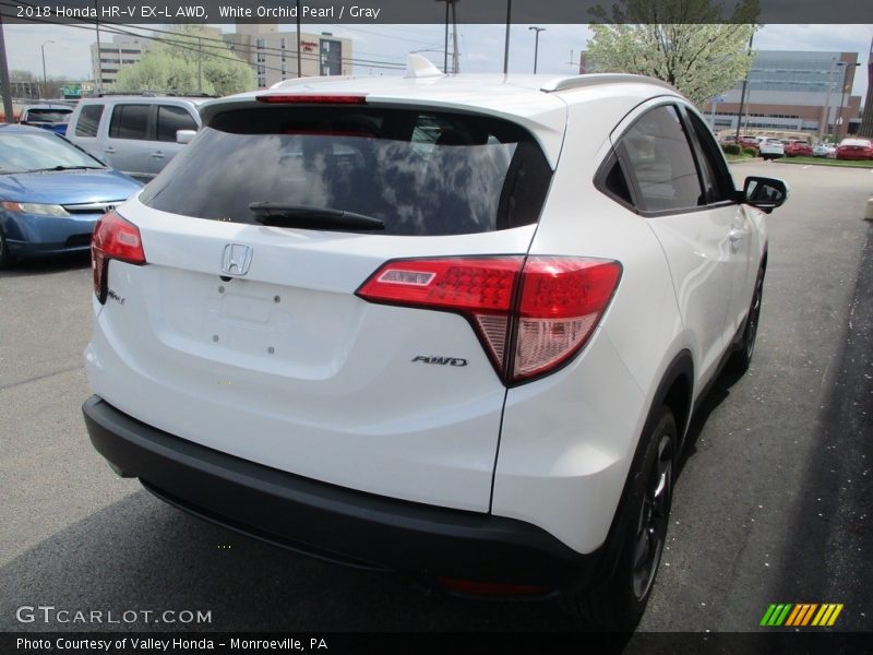 White Orchid Pearl / Gray 2018 Honda HR-V EX-L AWD