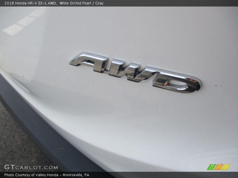 White Orchid Pearl / Gray 2018 Honda HR-V EX-L AWD