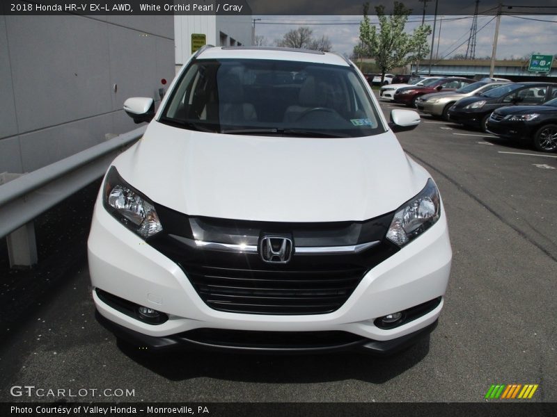 White Orchid Pearl / Gray 2018 Honda HR-V EX-L AWD