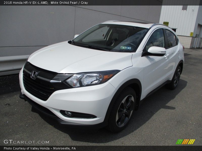White Orchid Pearl / Gray 2018 Honda HR-V EX-L AWD