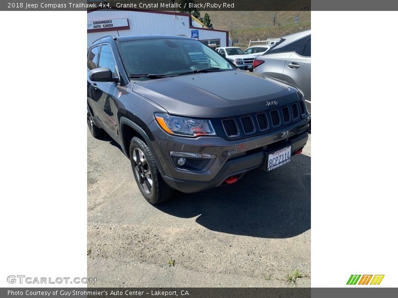 Granite Crystal Metallic / Black/Ruby Red 2018 Jeep Compass Trailhawk 4x4