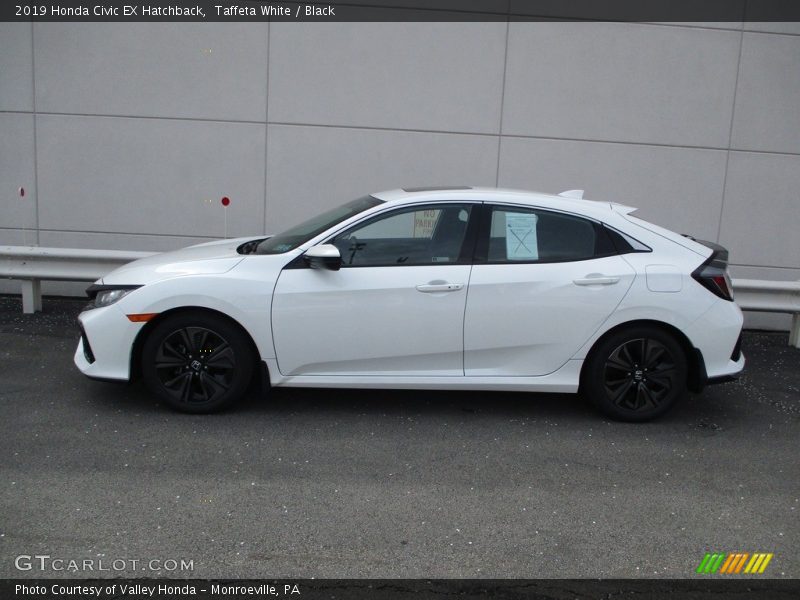 Taffeta White / Black 2019 Honda Civic EX Hatchback