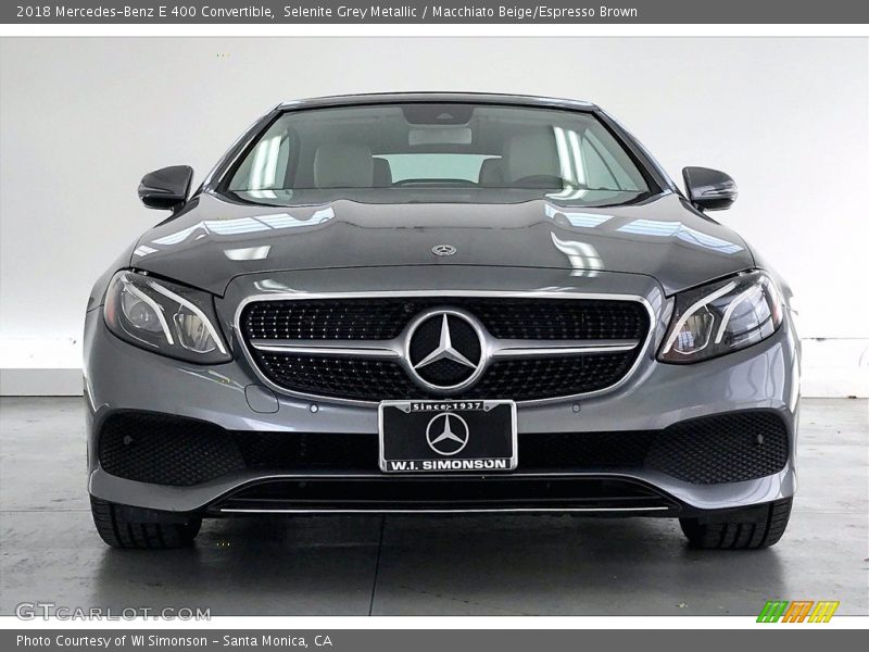 Selenite Grey Metallic / Macchiato Beige/Espresso Brown 2018 Mercedes-Benz E 400 Convertible