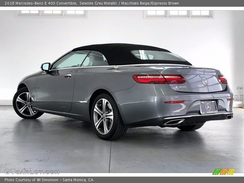 Selenite Grey Metallic / Macchiato Beige/Espresso Brown 2018 Mercedes-Benz E 400 Convertible