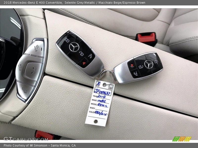 Selenite Grey Metallic / Macchiato Beige/Espresso Brown 2018 Mercedes-Benz E 400 Convertible