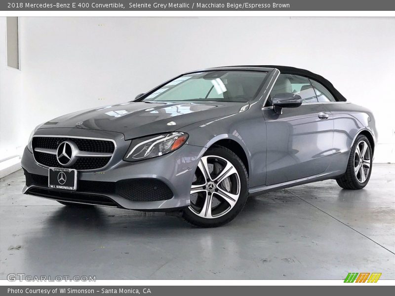 Selenite Grey Metallic / Macchiato Beige/Espresso Brown 2018 Mercedes-Benz E 400 Convertible
